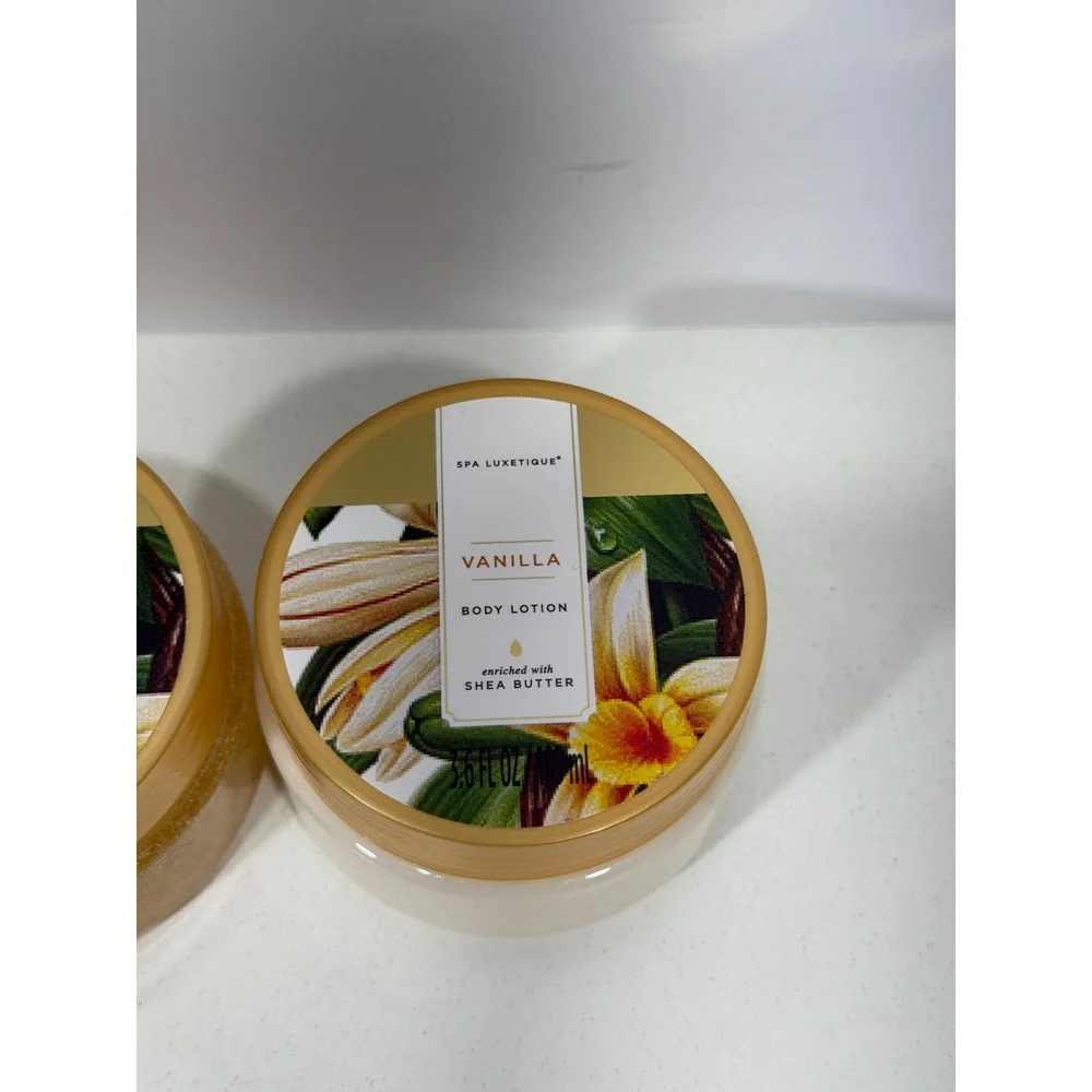 Spa Luxetique Vanilla Body‎ Scrub & Shea Butter Body Lotion Set 3.6oz Duo NEW